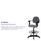 Flash Furniture Contemporary Drafting Chair, 20" L 42-3/4" H, Adjustable Padded, Fabric Seat BT-659-GRY-ARMS-GG - alternate 2
